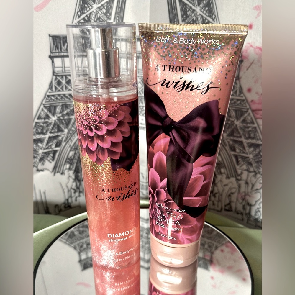 Bath & Body Works A Thousand Wishes Diamond Shimmer Mist & Ultra Shea Body Cream